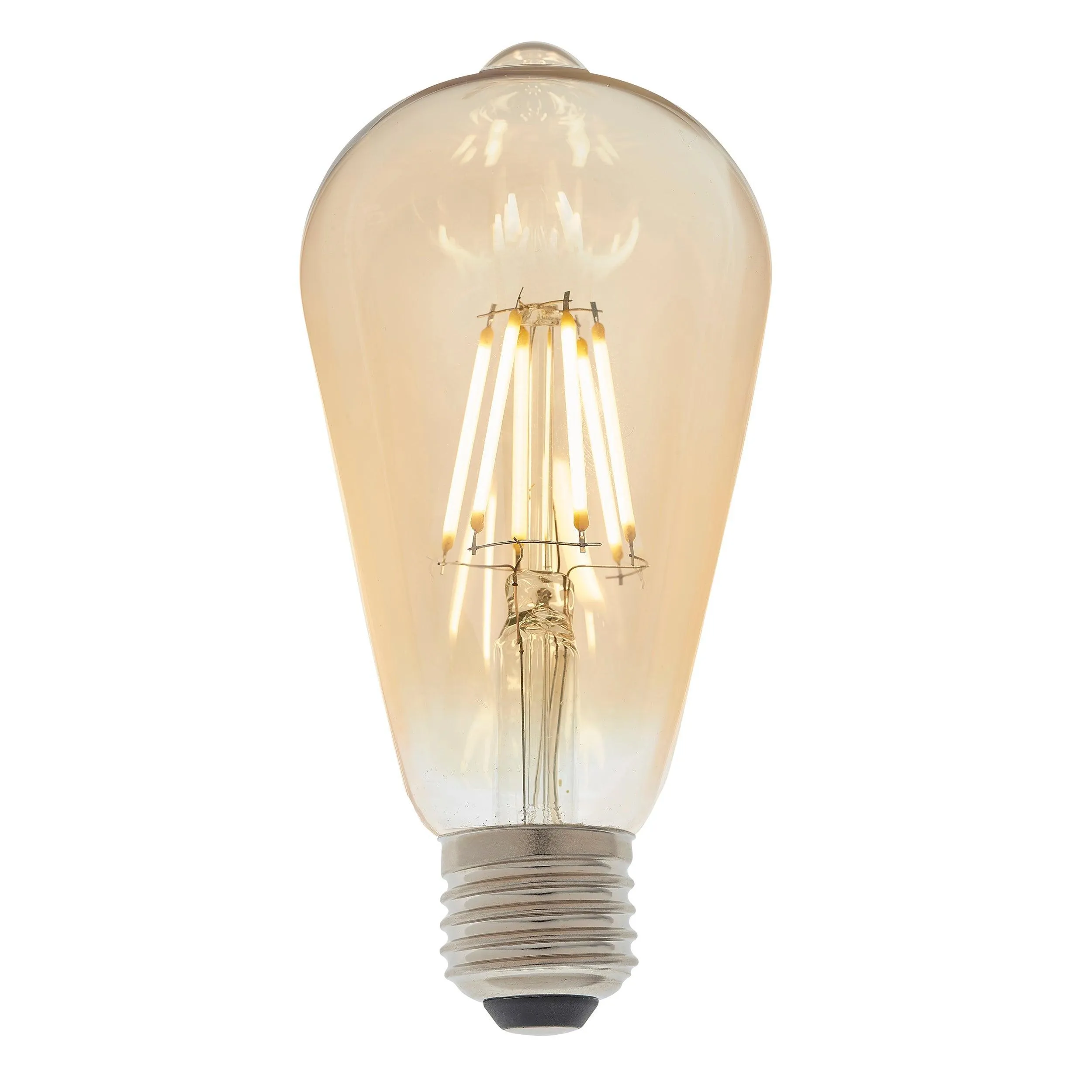 10 X E27 LED Filament Amber Pear Shaped Dimmable 6w Light Bulb