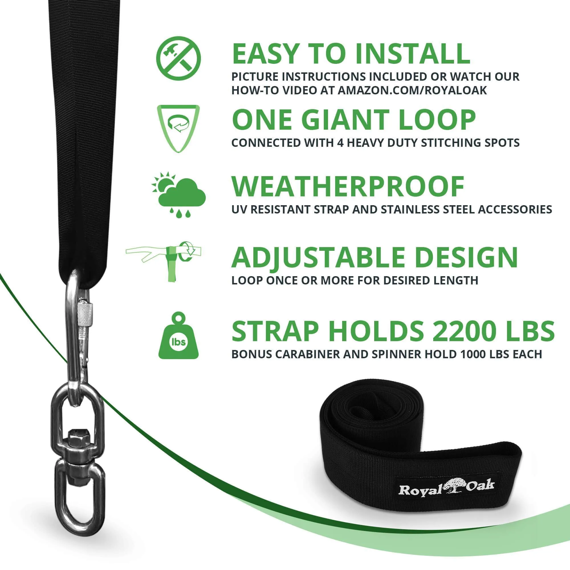 12 ft. Double Hanging Swing Strap Kit