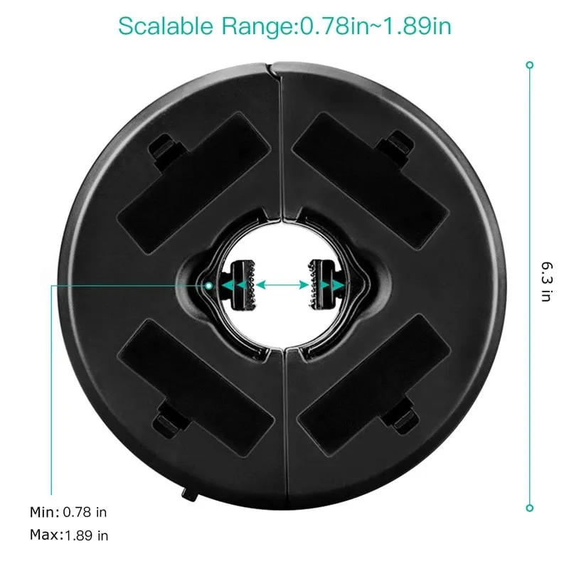 12W Rechargeable Cordless Camping Umbrella Lights