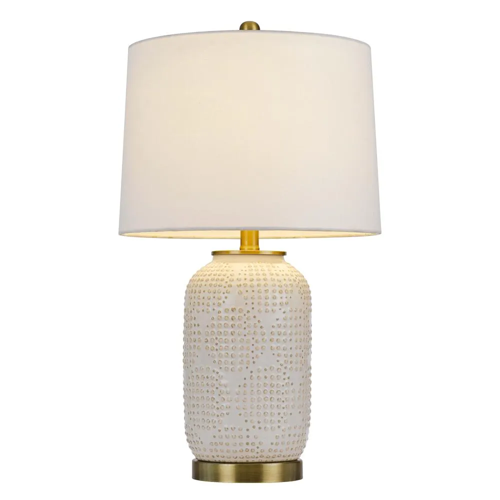 150W 3 Way Sedalia Ceramic Table Lamp With Hardback Fabric Shade By Cal Lighting