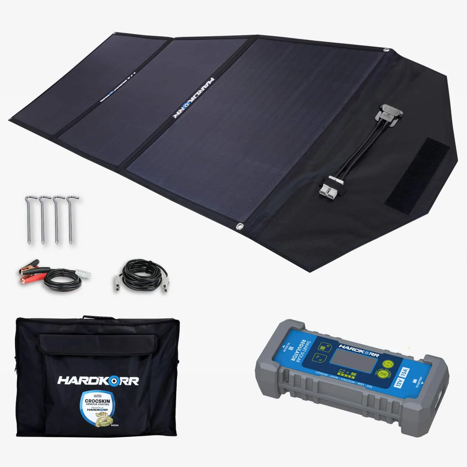 150w Heavy Duty Portable Solar Mat with 15A Smart Solar Regulator -  Hardkorr Australia