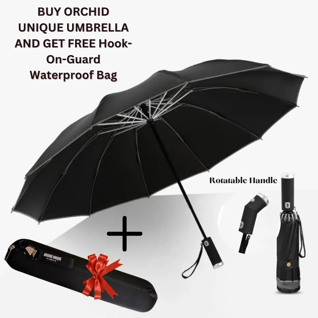 2025 Orchid Unique Windproof LED   Reflective Light Umbrella