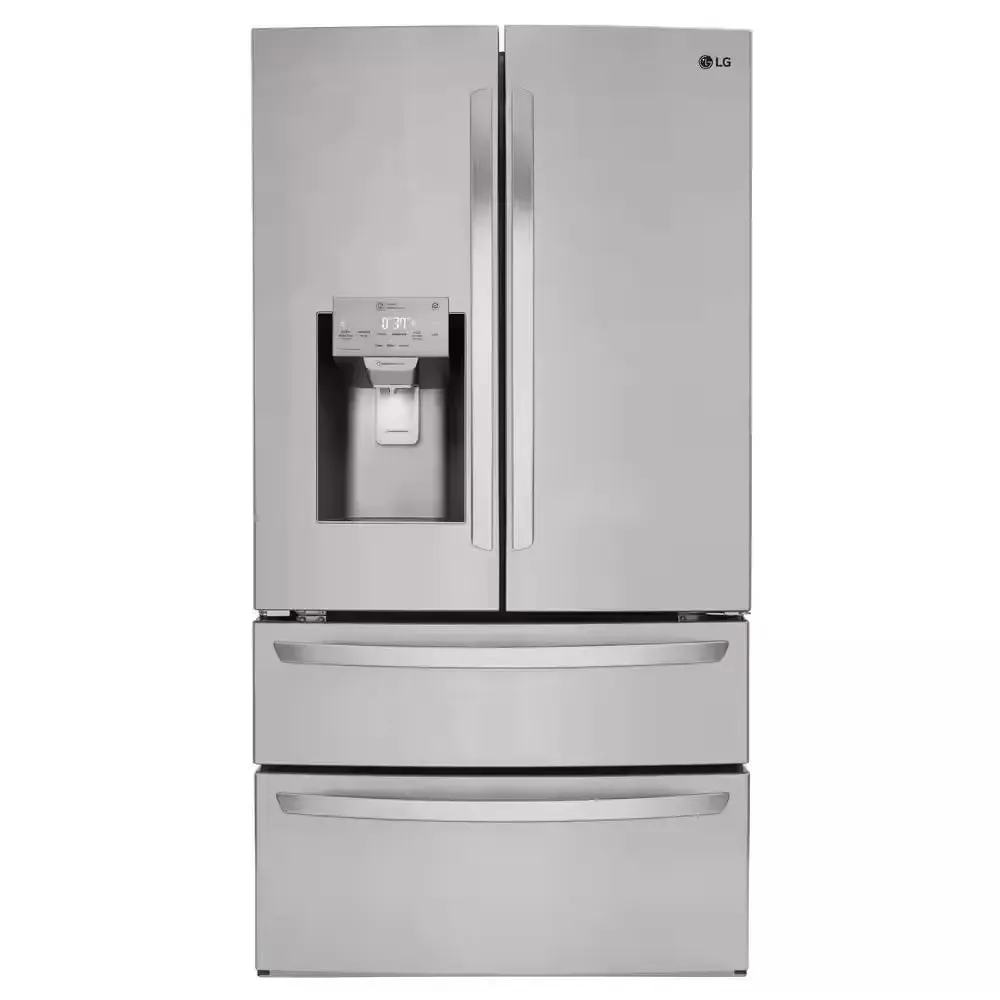 28 Cu. Ft. 4-Door French Door Smart Refrigerator with Ice and Water Dispenser in Printproof Stainless Steel