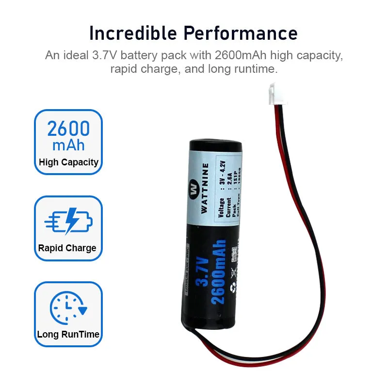 3.7V 2600mah  Lithium Battery with 1 year warranty