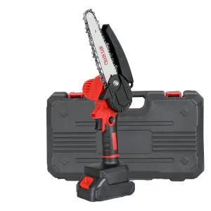 6-Inch Cordless Electric Chainsaw, 2 Batteries, 6000mAh