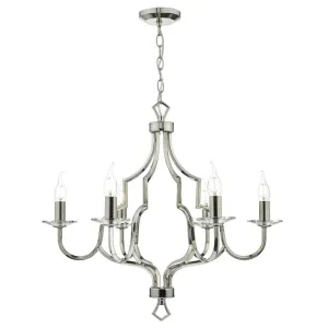 6 Light Pendant Ceiling Light - Polished Chrome