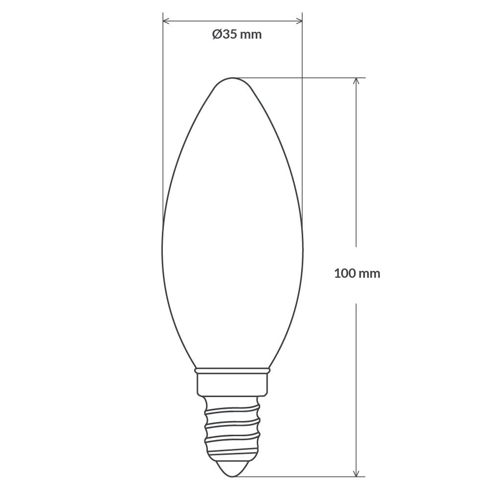 6W Candle LED Bulb E14 Clear in Natural White