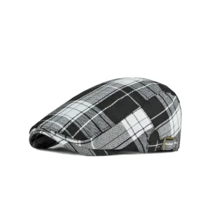 Adjustable Colorful Plaid Flat Cap Newsboy Cabbie Gatsby Golf Beret Hat YZ30109