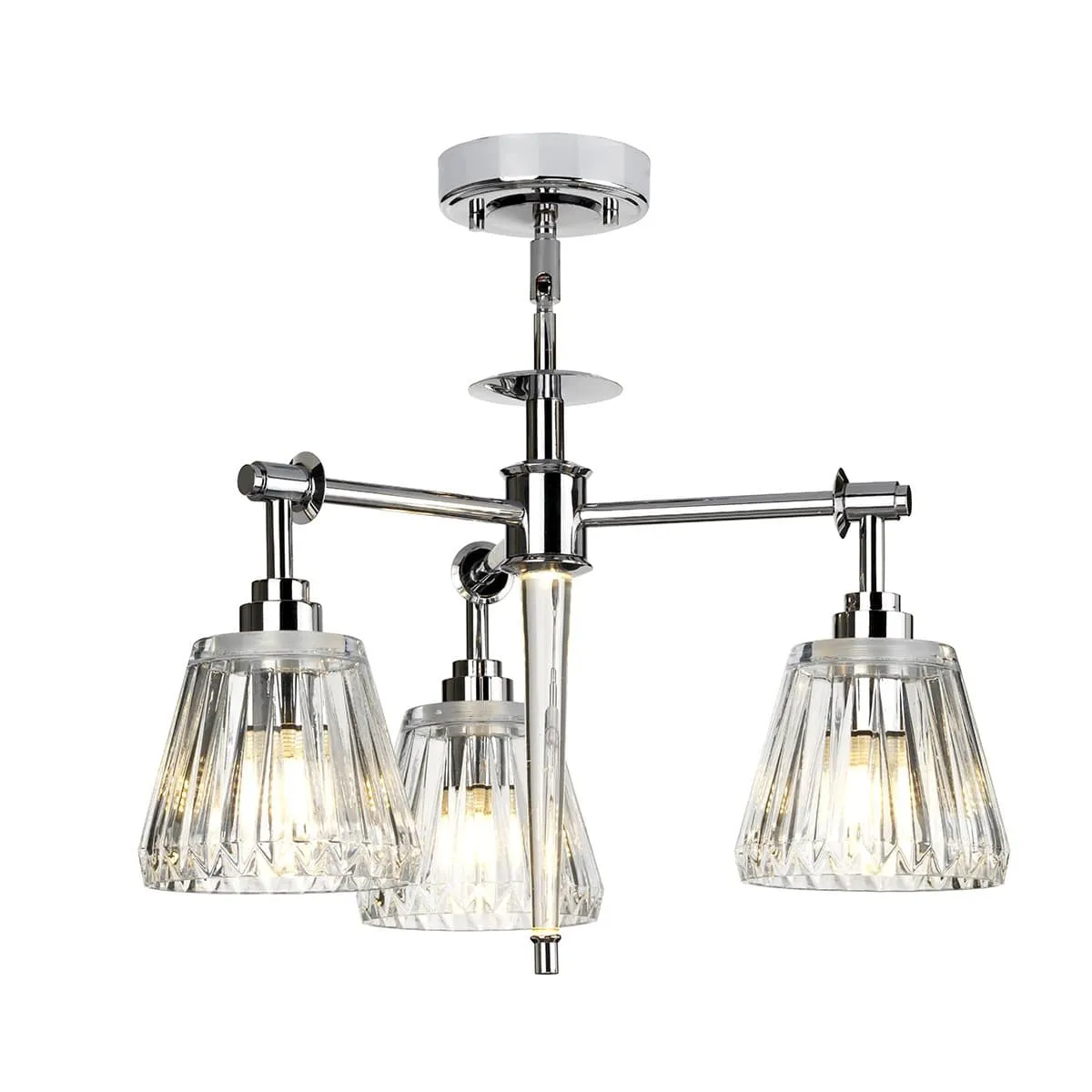 Agatha 3 Light Pendant - Polished Chrome