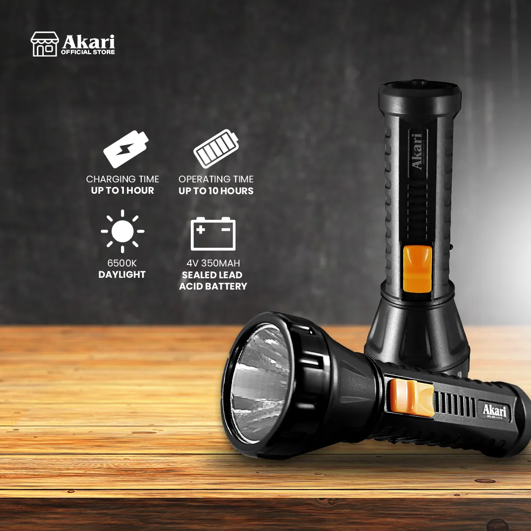 Akari B1T1: Rechargeable Flashlight w/ direct plug