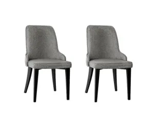 Artiss Dining Chairs Fabric Grey Set of 2 Domus