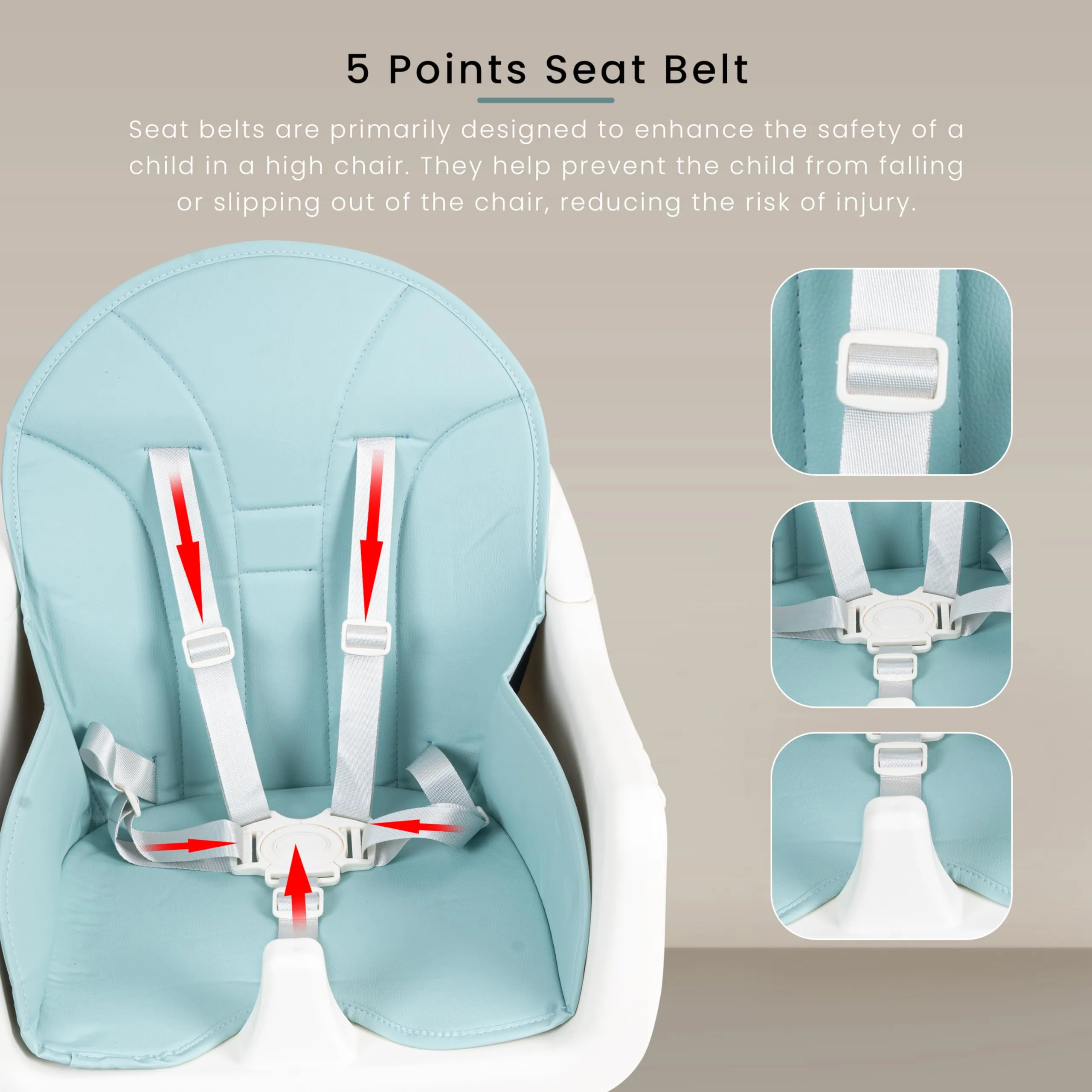 Aurora Series 3 in 1 Convertible High Chair for Kids with Adjustable Comfortable Seat