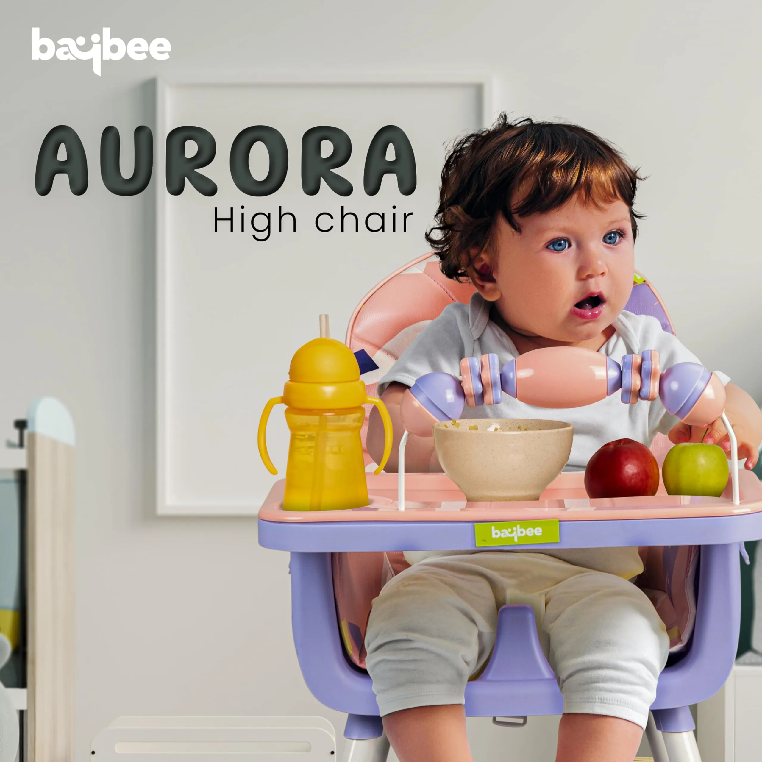 Aurora Series 3 in 1 Convertible High Chair for Kids with Adjustable Comfortable Seat