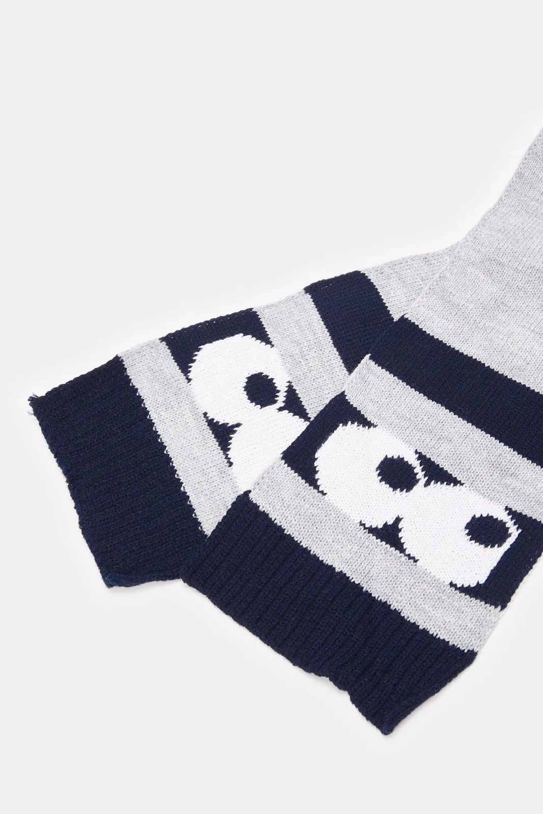 Boys Grey And Navy Knitted Set (3 Piece)