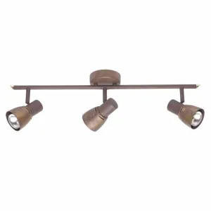 Brilliant 3 Light 120W Lava Spotlight - Old Copper | 39516/56