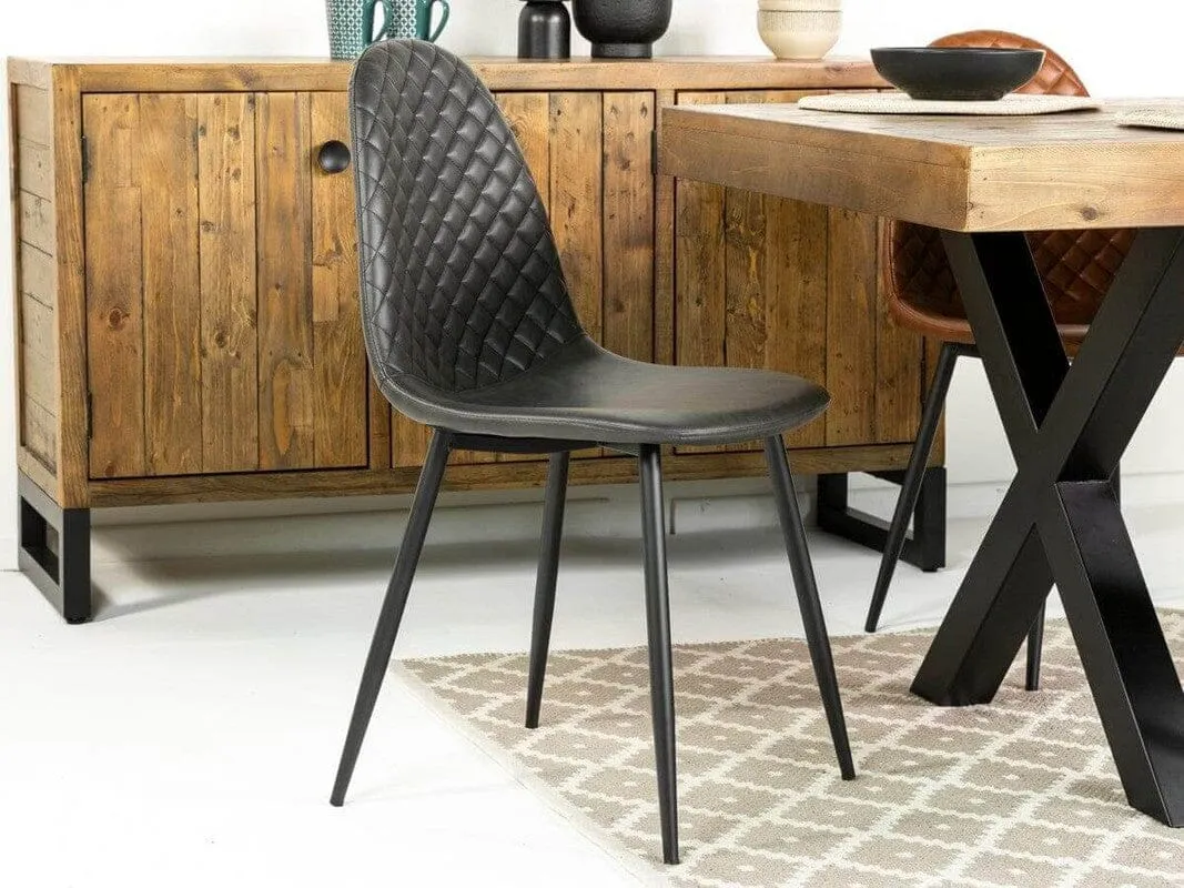 Brooklyn Light Extendable Dining Table (140cm - 180cm) & Grey Dallas Dining Chairs