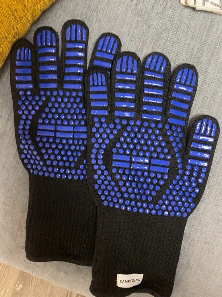 CAMPTOING barbecue mitts,Heat-resistant gloves, high-quality anti-skid silicone