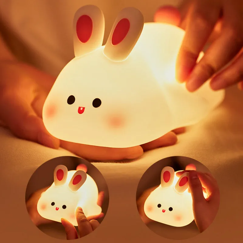 Cute Rabbit Silicone Night Light Christmas gift