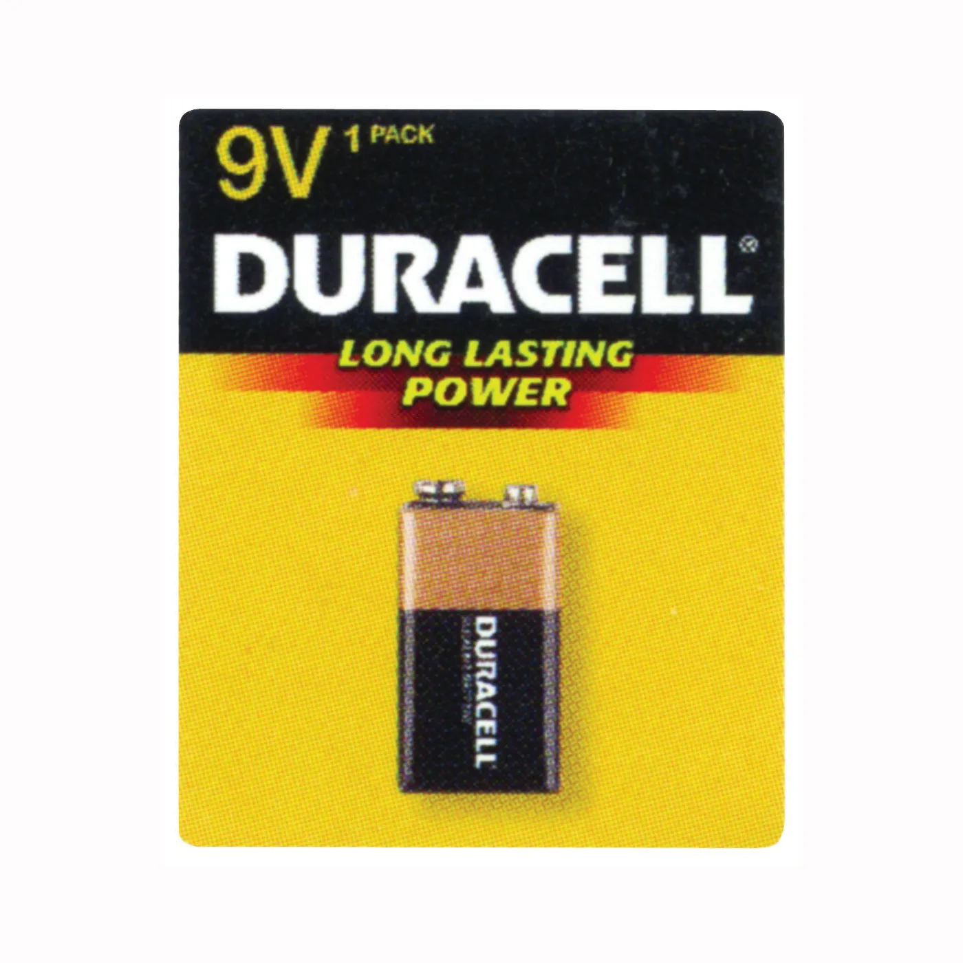 DURACELL MN1604B1Z Battery, 9 V Battery, Alkaline, Manganese Dioxide