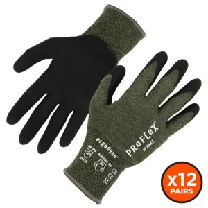 Ergodyne 10332 #7042 12-pair S Green ANSI A4 Nitrile Coated CR Gloves