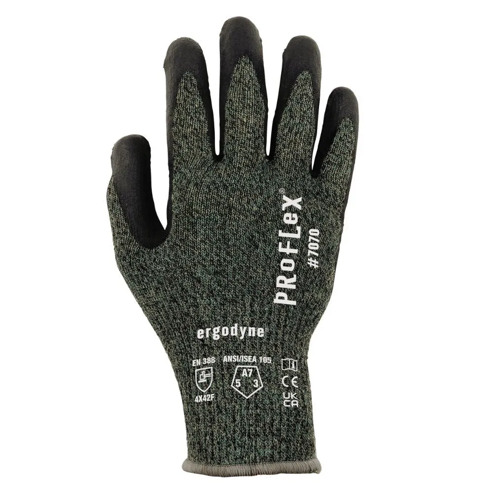 Ergodyne 18045 #7070 1-pair XL Green ANSI A7 Nitrile Coated CR Gloves