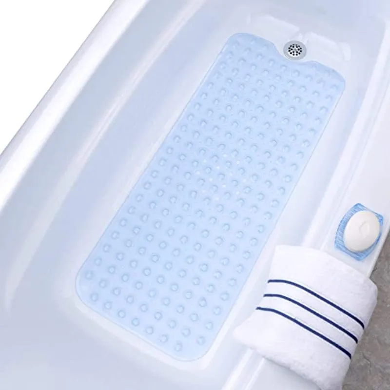 Extra Longer Bath Tub & Shower Mat ,Longer Than Standard Bathtub Mats,Wet Floor Non-Slip for Elderly & Kids Bathroom