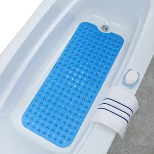 Extra Longer Bath Tub & Shower Mat ,Longer Than Standard Bathtub Mats,Wet Floor Non-Slip for Elderly & Kids Bathroom