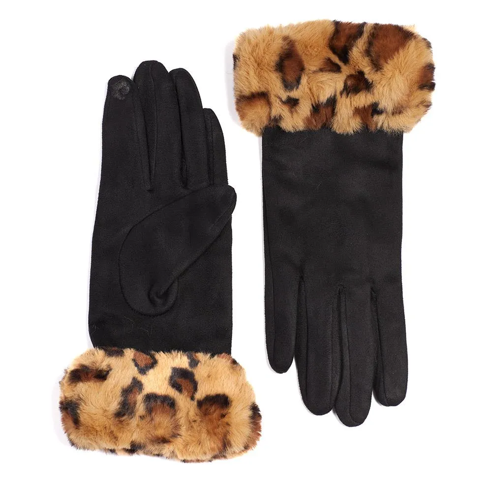 Faux Fur Trim Gloves - JEW40003 / 326 540