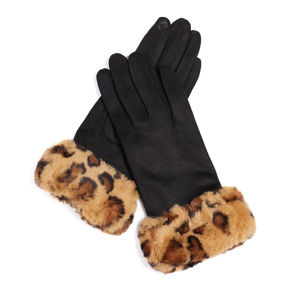 Faux Fur Trim Gloves - JEW40003 / 326 540