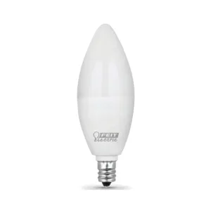 Feit Electric CTF40/10KLED/3 LED Lamp, Specialty, Torpedo Tip Lamp, 40 W Equivalent, E12 Lamp Base, White