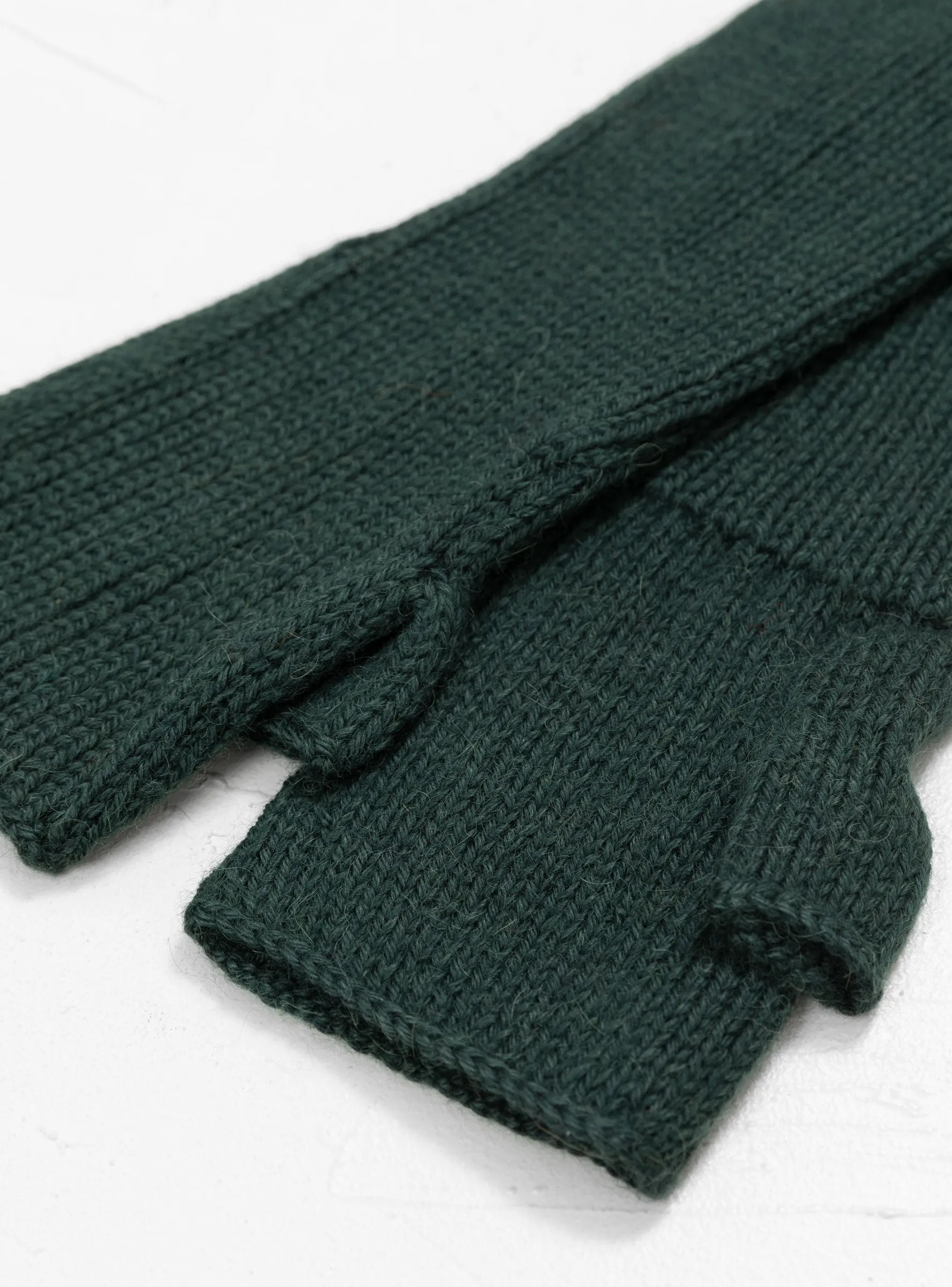 Fingerless Gloves Dark Green