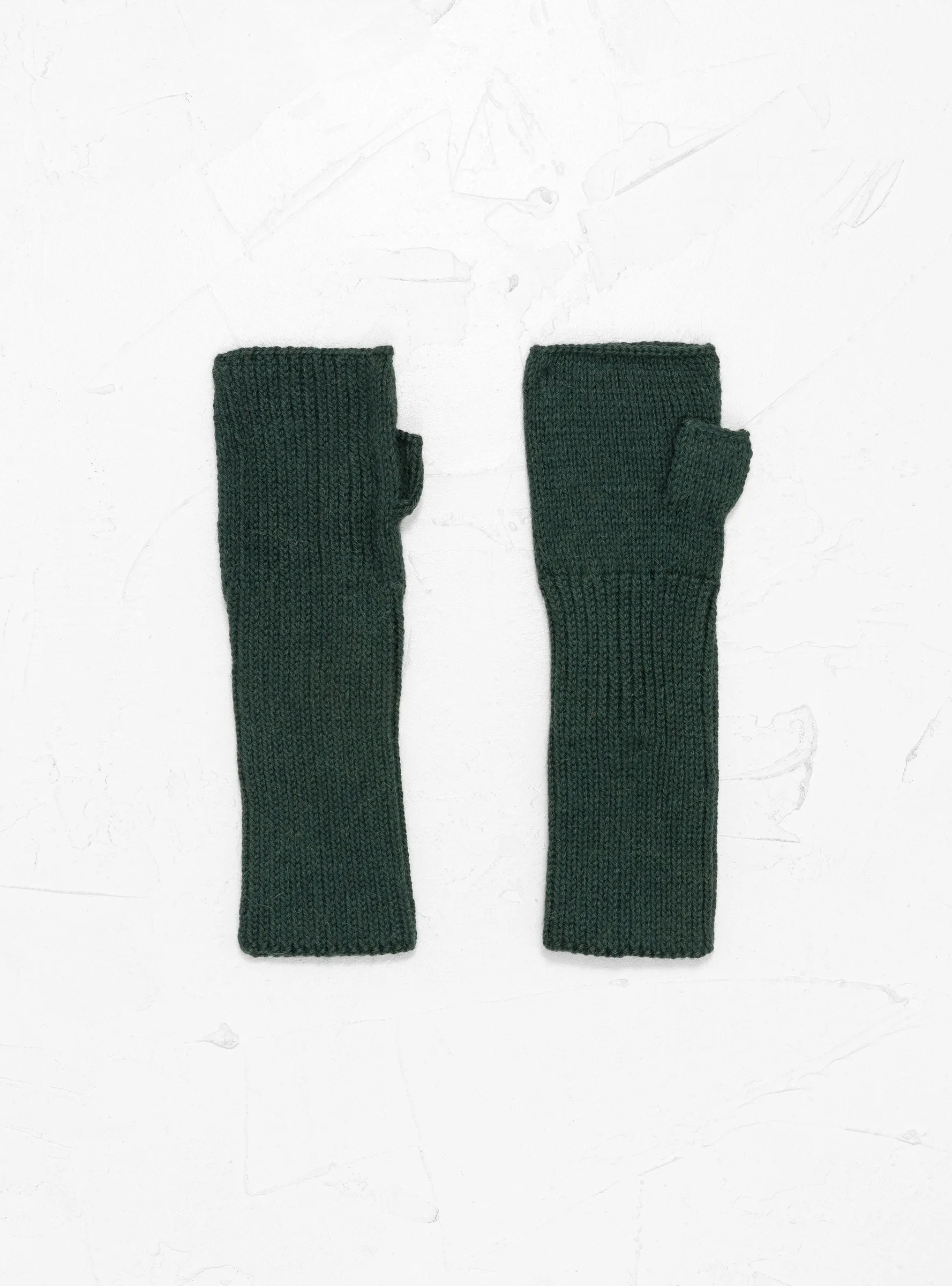 Fingerless Gloves Dark Green