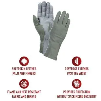 GI Style Fire Retardant Flight Gloves