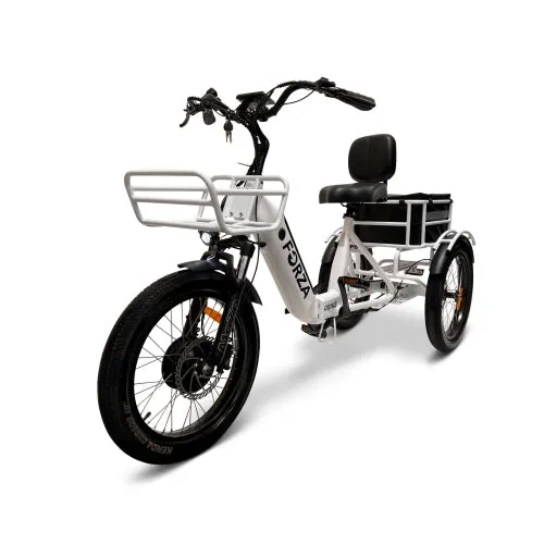 GOBike Forza Compact - Foldable Step-Through Fat Tire Electric Tricycle - Top Speed 20mph - 500W