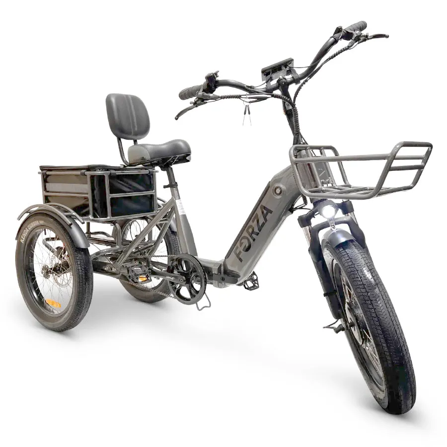 GOBike Forza Compact - Foldable Step-Through Fat Tire Electric Tricycle - Top Speed 20mph - 500W