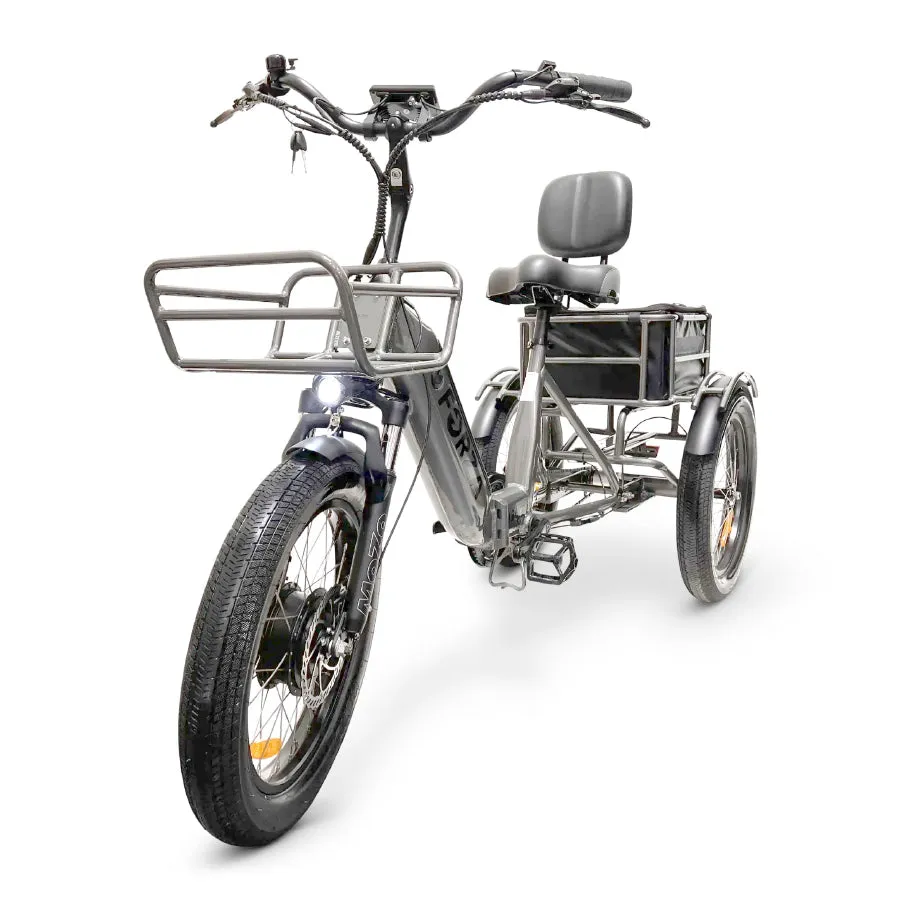 GOBike Forza Compact - Foldable Step-Through Fat Tire Electric Tricycle - Top Speed 20mph - 500W