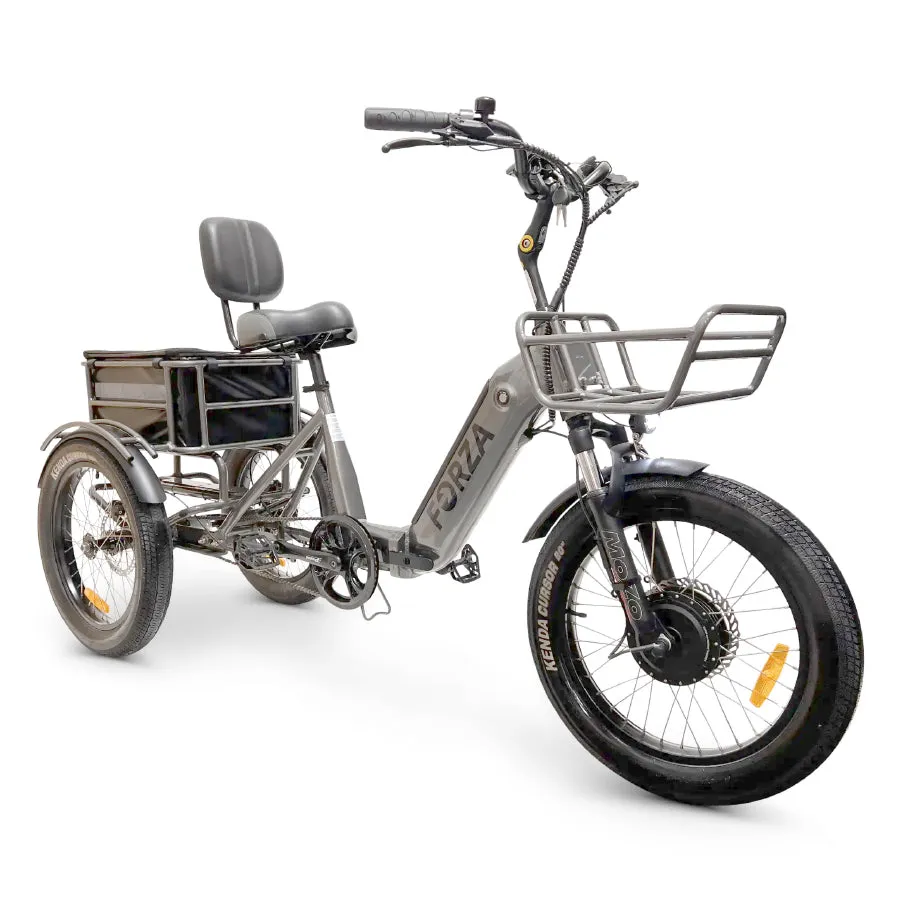 GOBike Forza Compact - Foldable Step-Through Fat Tire Electric Tricycle - Top Speed 20mph - 500W