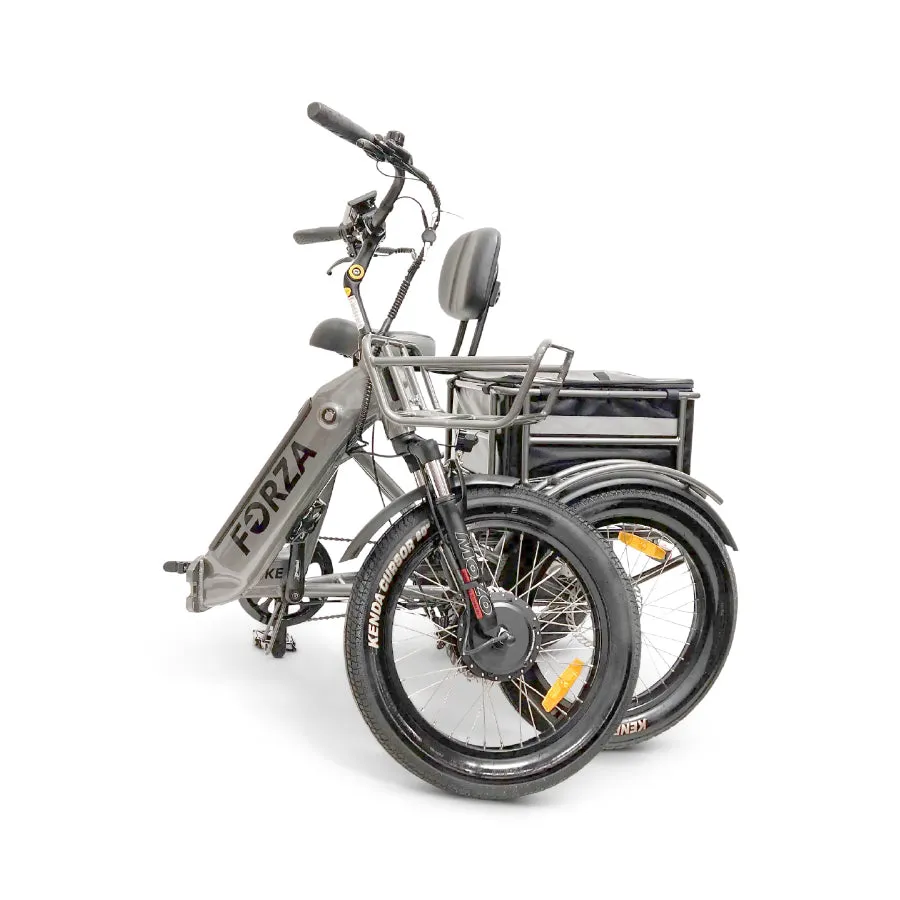 GOBike Forza Compact - Foldable Step-Through Fat Tire Electric Tricycle - Top Speed 20mph - 500W