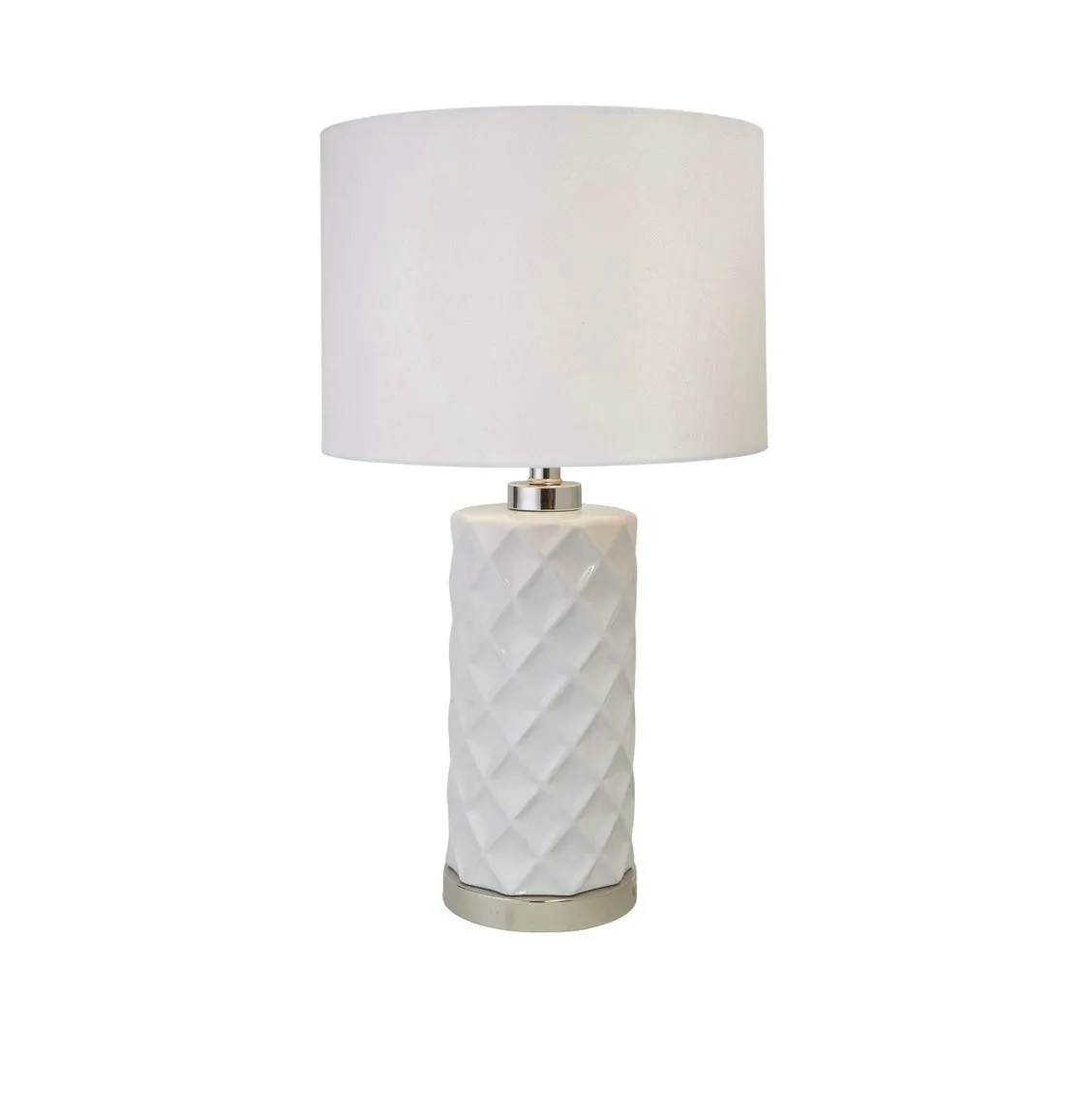 Elegant Hampton Style White Table Lamp with Modern Design and Warm Glow