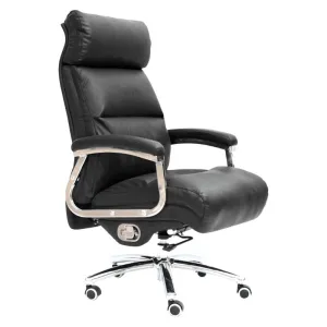 High-Back 4-Way Tilt Adjustment Pu Leather Office Chair 808A Black