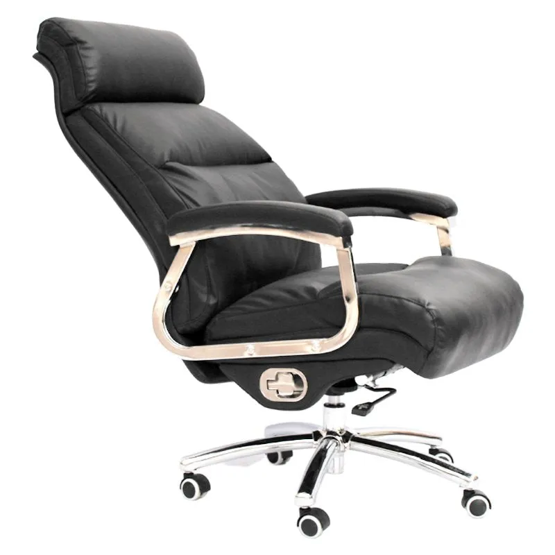 High-Back 4-Way Tilt Adjustment Pu Leather Office Chair 808A Black