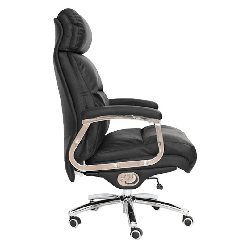 High-Back 4-Way Tilt Adjustment Pu Leather Office Chair 808A Black