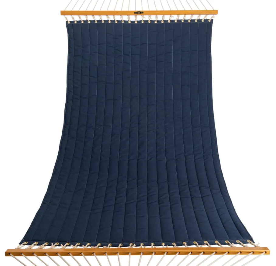 Large Quilted Sunbrella Fabric Hammock - Sunbrella Spectrum Indigo