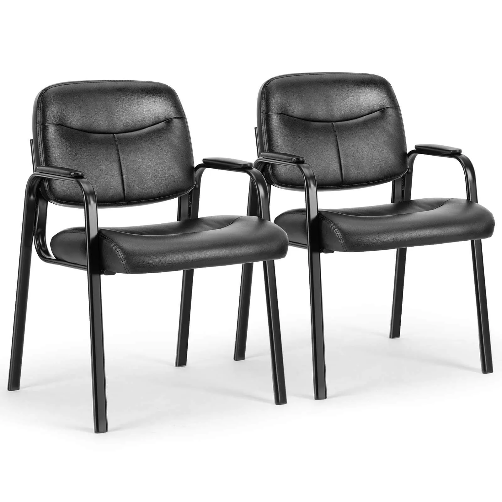 Leather Conference Room Chairs with Padded Arms,eception Chairs,Office Guest Chairs