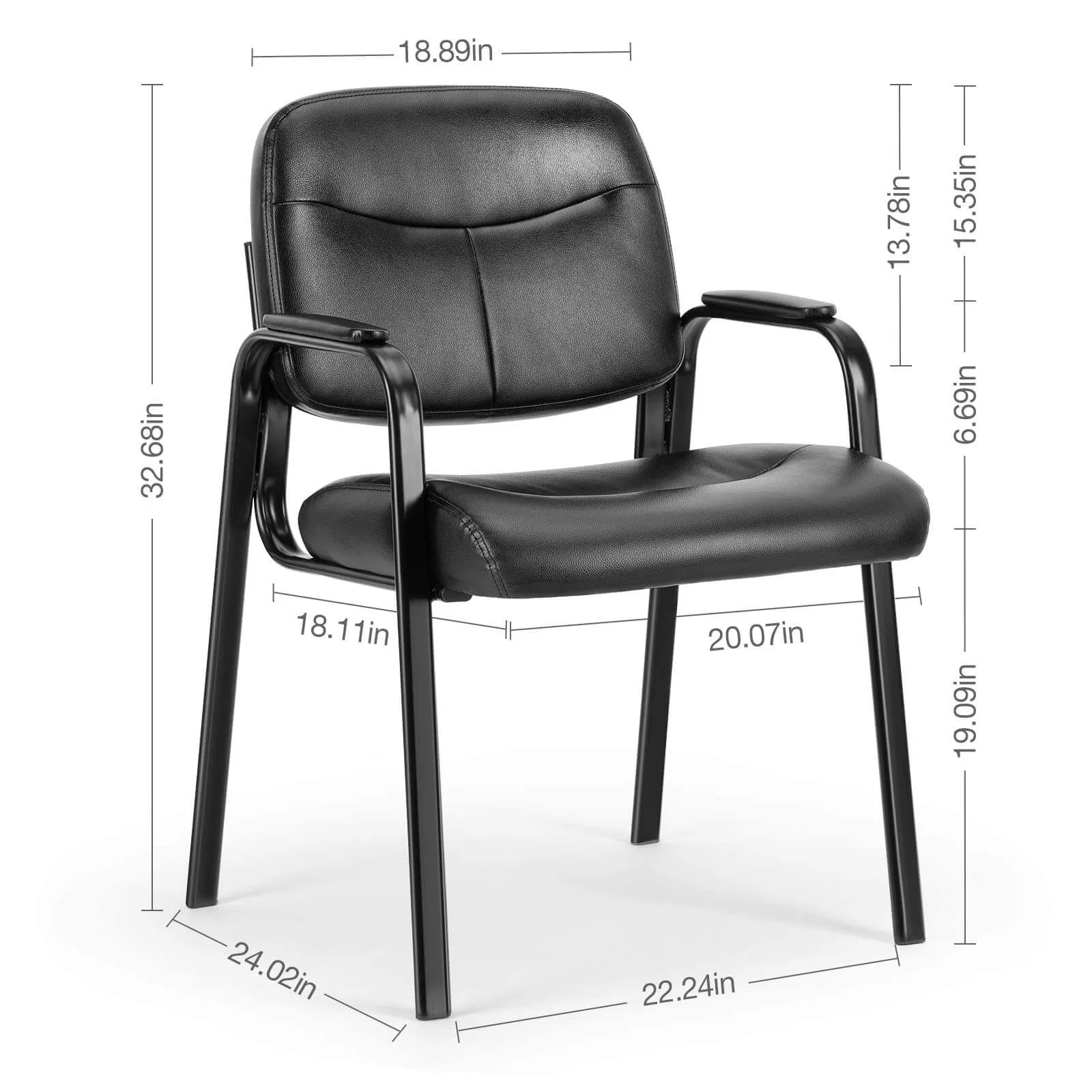 Leather Conference Room Chairs with Padded Arms,eception Chairs,Office Guest Chairs