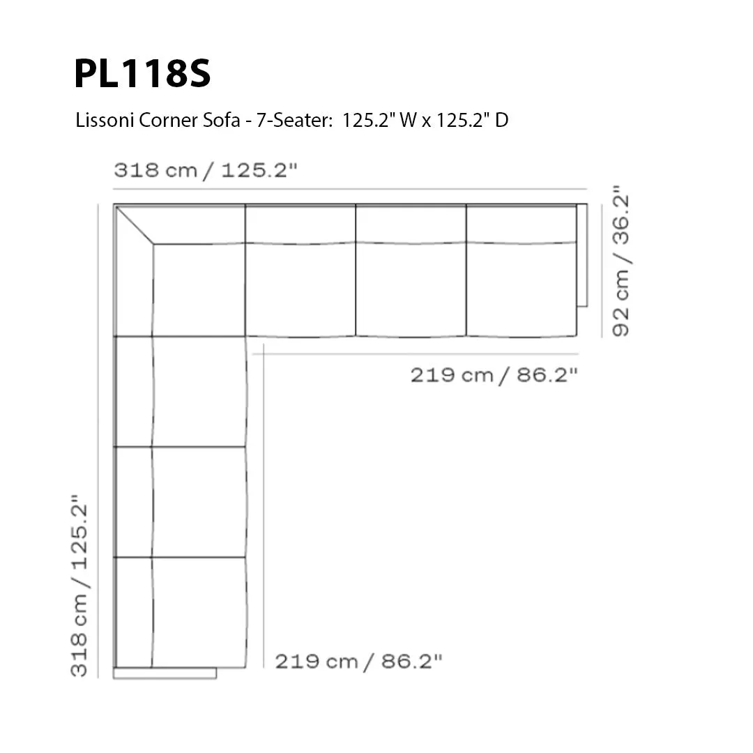 Lissoni Corner Sofa - 7-Seater