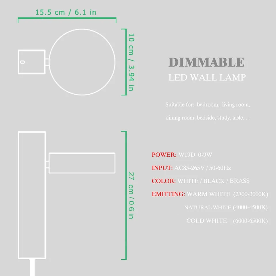 Lámpara de pared LED