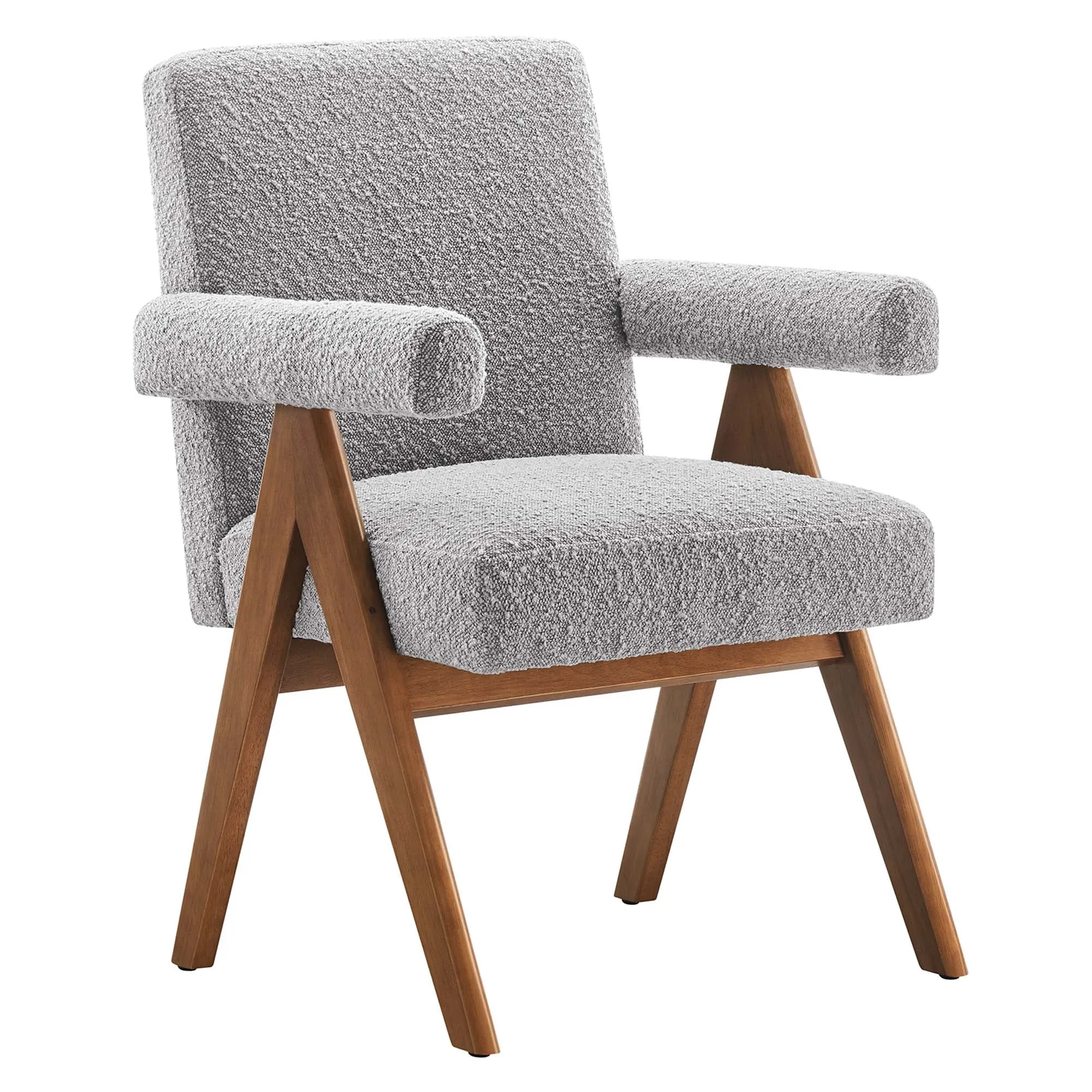 Lyra Boucle Fabric Dining Room Chair - Set of 2 by Modway