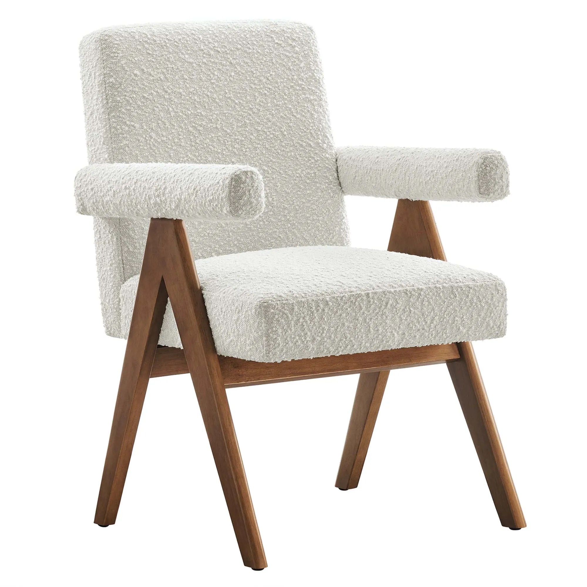 Lyra Boucle Fabric Dining Room Chair - Set of 2 by Modway