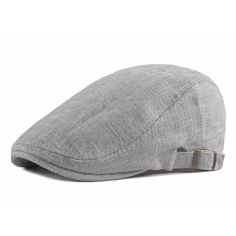 Men's British Retro Breathable Simple Light Board Advance Hats